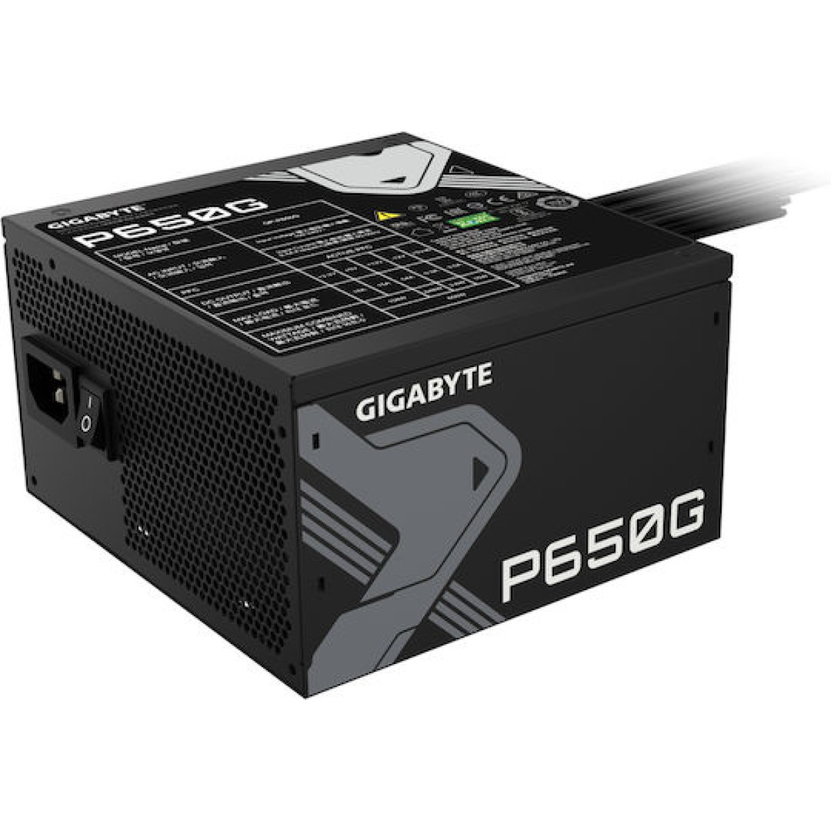 Gigabyte GP-P650G 650W Μαύρο Τροφοδοτικό Υπολογιστή Full Wired 80 Plus Gold