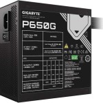 Gigabyte GP-P650G 650W Μαύρο Τροφοδοτικό Υπολογιστή Full Wired 80 Plus Gold
