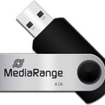 MediaRange Neutral 8GB USB 2.0 Stick Μαύρο