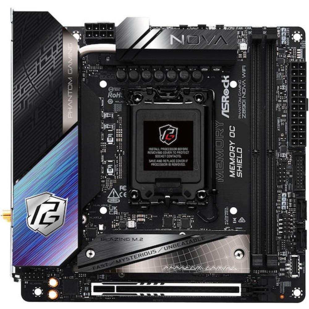 ASRock Phantom Gaming Z890I Nova WiFi Motherboard Mini ITX με Intel 1851 Socket 90-MXBPN0-A0UAYZ