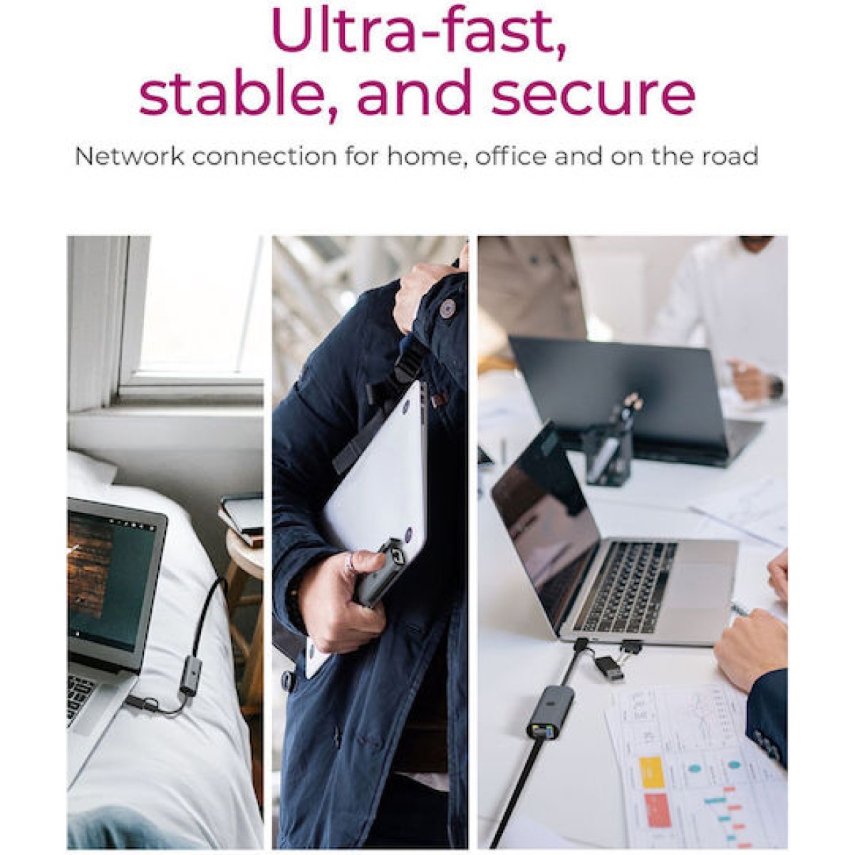 Icy Box IB-LAN301-C3 USB-C Αντάπτορας Δικτύου για Ενσύρματη σύνδεση Ethernet