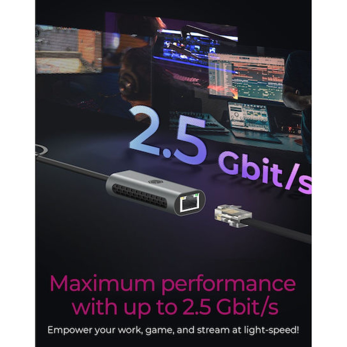 Icy Box IB-LAN301-C3 USB-C Αντάπτορας Δικτύου για Ενσύρματη σύνδεση Ethernet