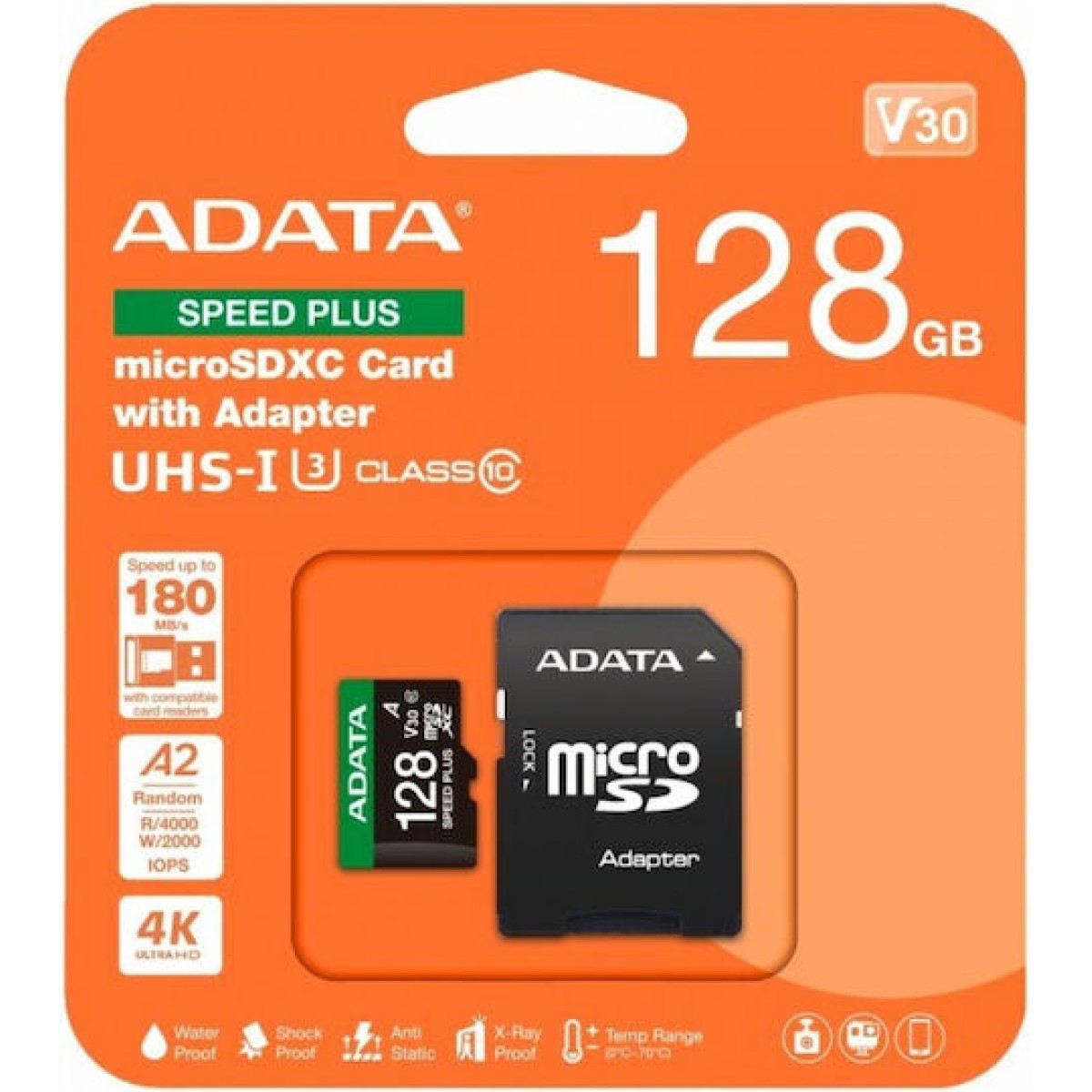 Adata microSDXC 128GB Class 10 U3 V30 A2 UHS-I