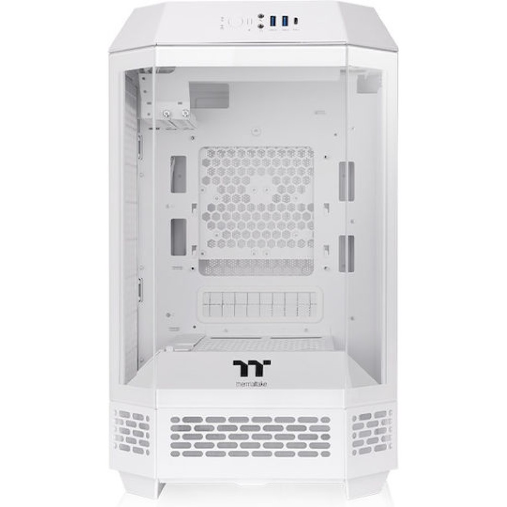 Thermaltake The Tower 250 Gaming Mini Tower Κουτί Υπολογιστή με Πλαϊνό Παράθυρο και RGB Φωτισμό Snow