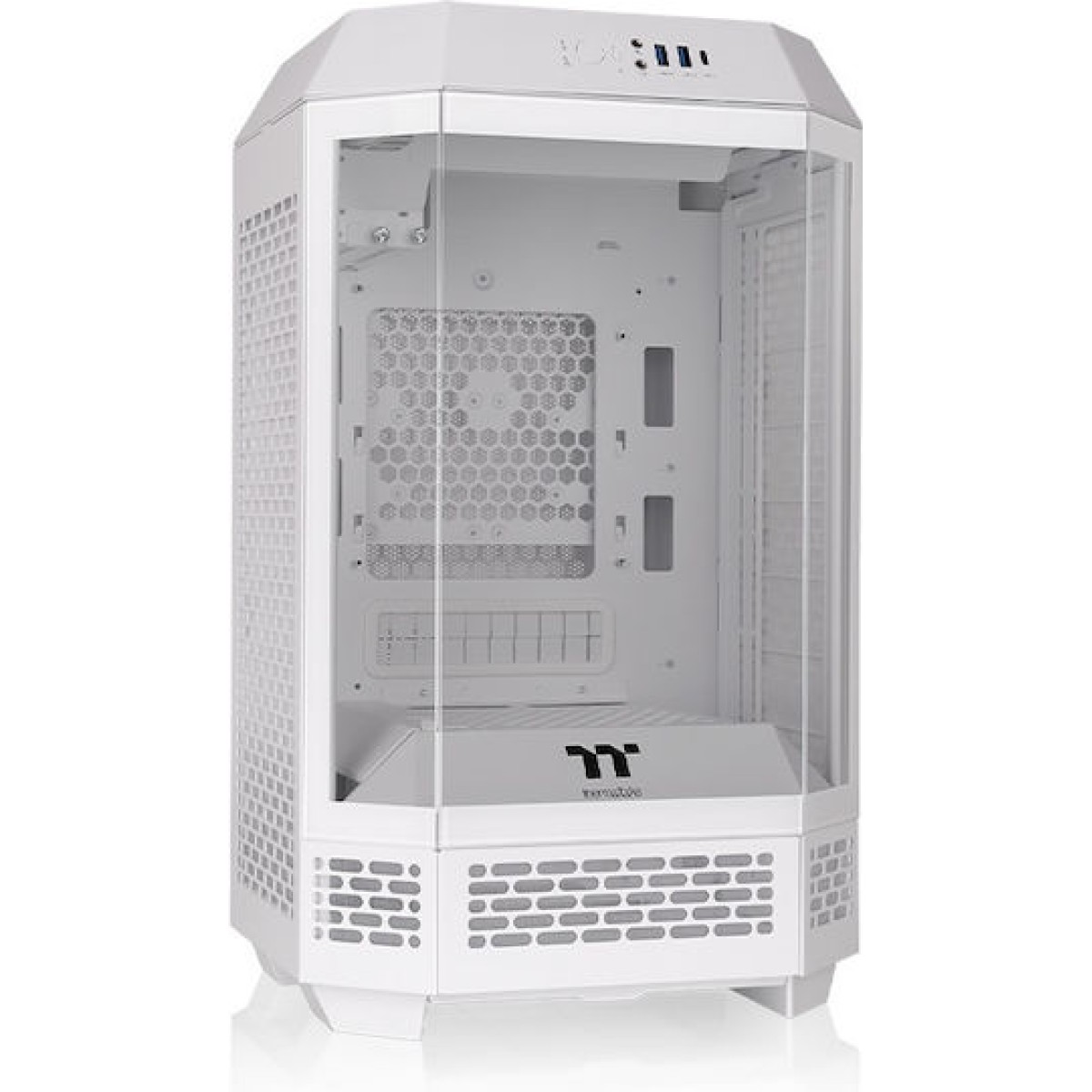 Thermaltake The Tower 250 Gaming Mini Tower Κουτί Υπολογιστή με Πλαϊνό Παράθυρο και RGB Φωτισμό Snow