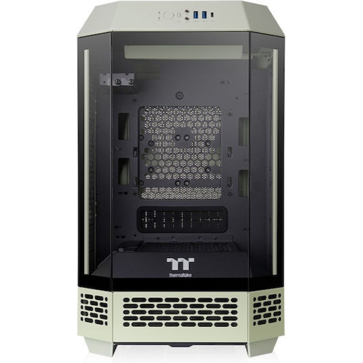 Thermaltake The Tower 250 Gaming Mini Tower Κουτί Υπολογιστή με Πλαϊνό Παράθυρο και RGB Φωτισμό Matcha Green