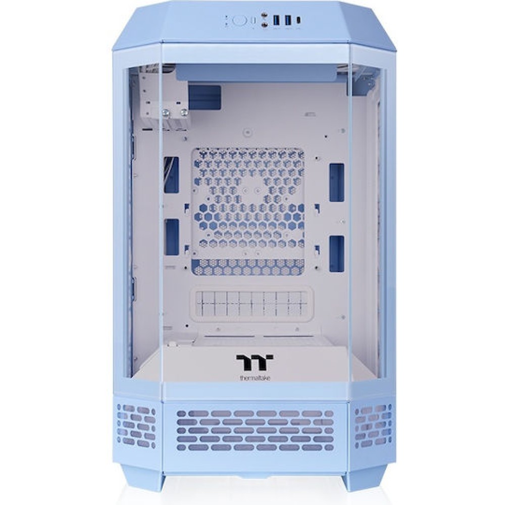 Thermaltake The Tower 250 Gaming Mini Tower Κουτί Υπολογιστή με Πλαϊνό Παράθυρο και RGB Φωτισμό Hydrangea Blue