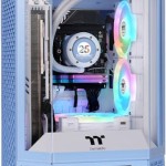 Thermaltake The Tower 250 Gaming Mini Tower Κουτί Υπολογιστή με Πλαϊνό Παράθυρο και RGB Φωτισμό Hydrangea Blue