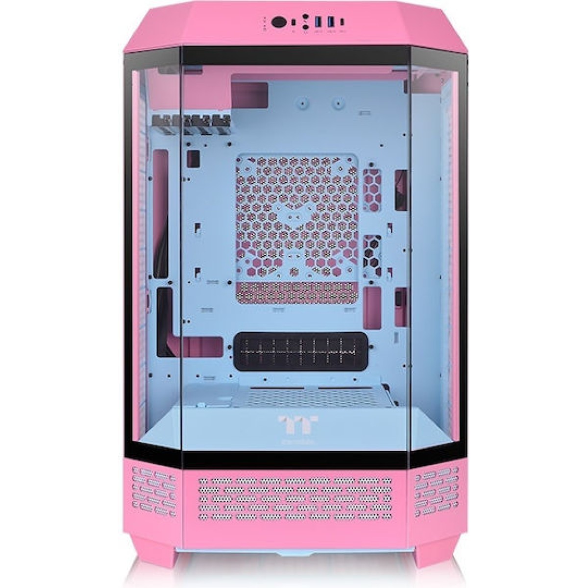 Thermaltake The Tower 300 Micro Tower Κουτί Υπολογιστή με Πλαϊνό Παράθυρο και RGB Φωτισμό Bubble Pink