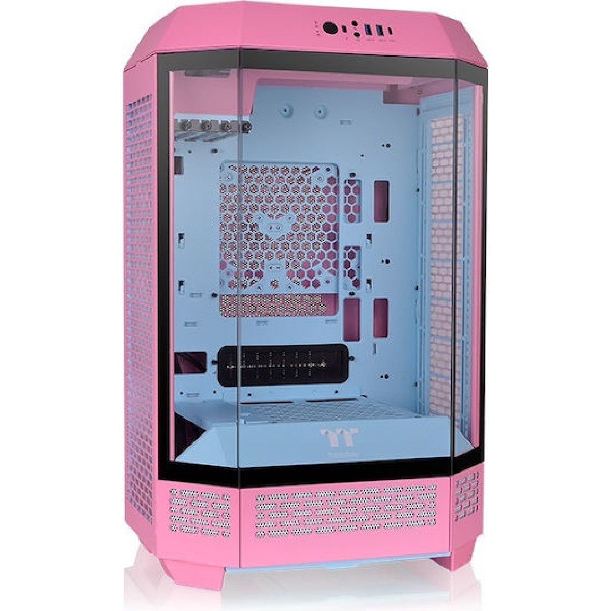 Thermaltake The Tower 300 Micro Tower Κουτί Υπολογιστή με Πλαϊνό Παράθυρο και RGB Φωτισμό Bubble Pink