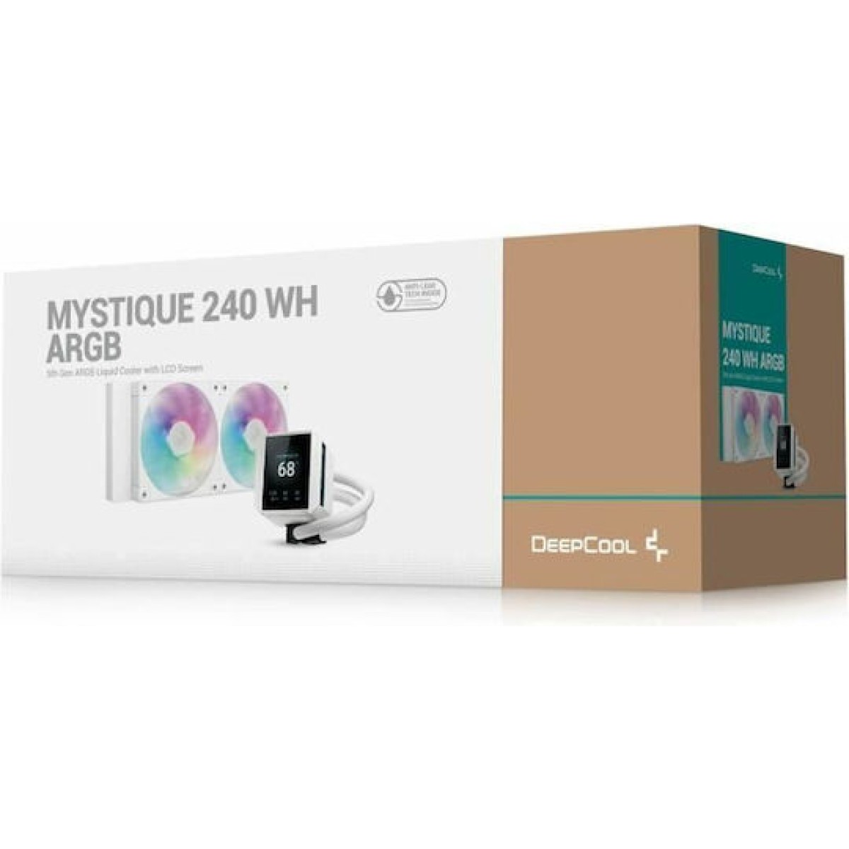 Deepcool MYSTIQUE 240 WH Υδρόψυξη Επεξεργαστή Διπλού Ανεμιστήρα 120mm για Socket AM4/AM5/1700/1200/115x με ARGB Φωτισμό Λευκή