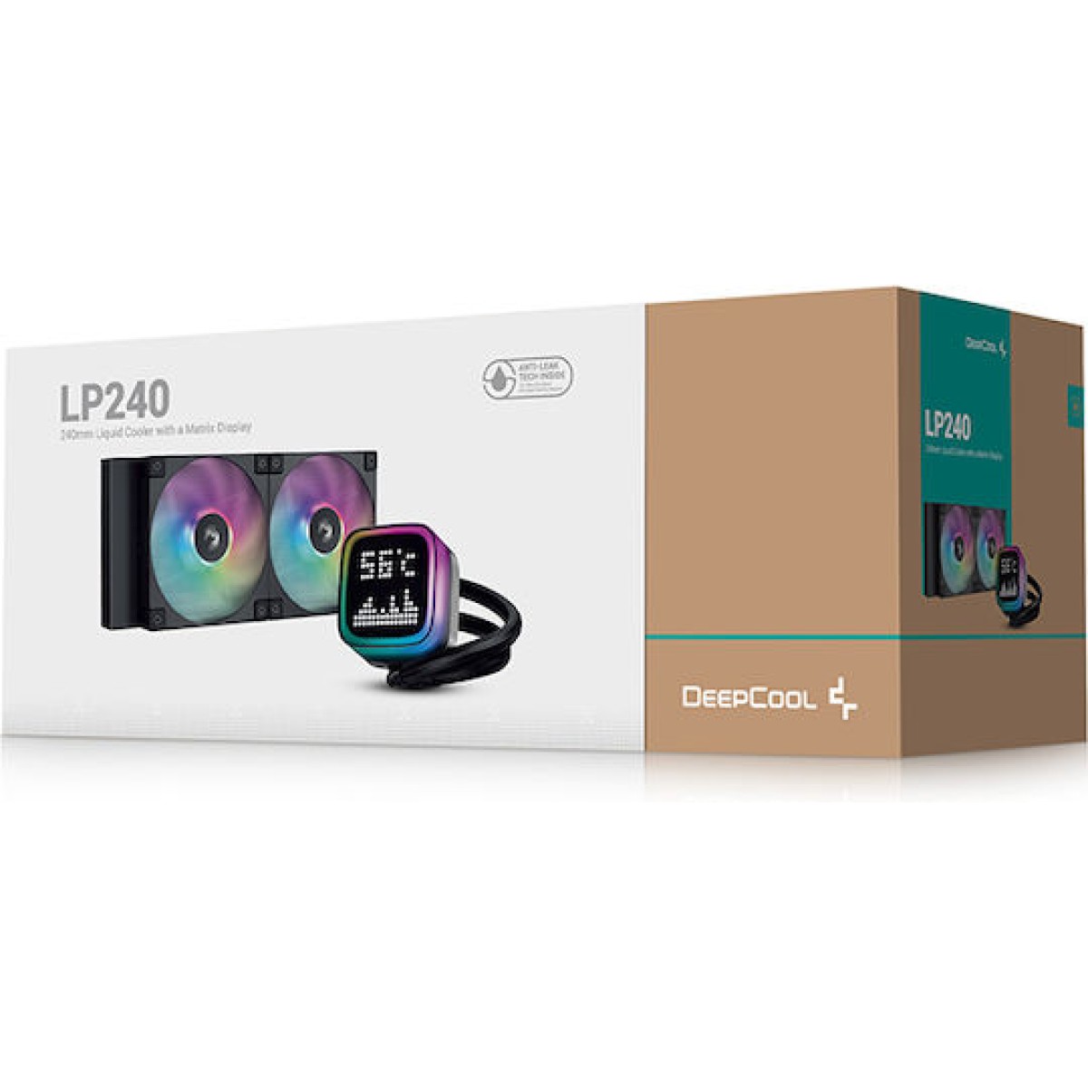 Deepcool LP240 Υδρόψυξη Επεξεργαστή Διπλού Ανεμιστήρα 120mm για Socket AM4/AM5/1700/1200/115x με ARGB Φωτισμό