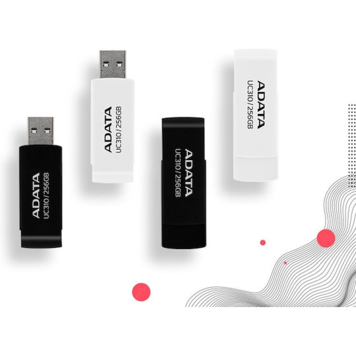 Adata Uc310 64GB USB 3.2 Stick Λευκό