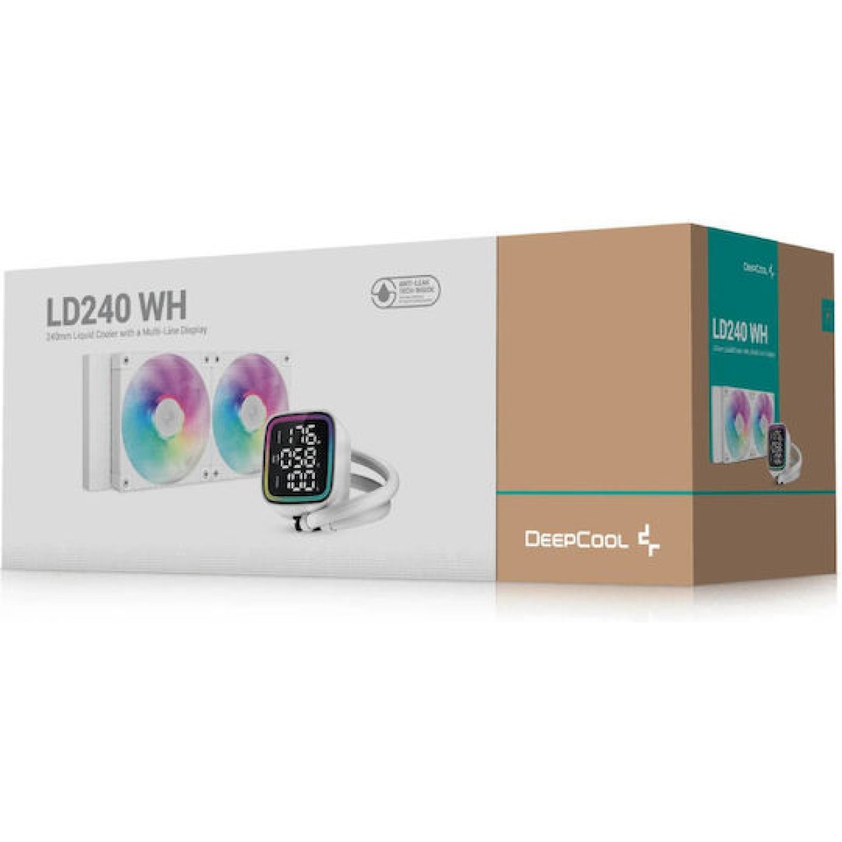 Deepcool LD240 Υδρόψυξη Επεξεργαστή Διπλού Ανεμιστήρα 120mm για Socket AM4/AM5/1700/1200/115x Λευκή