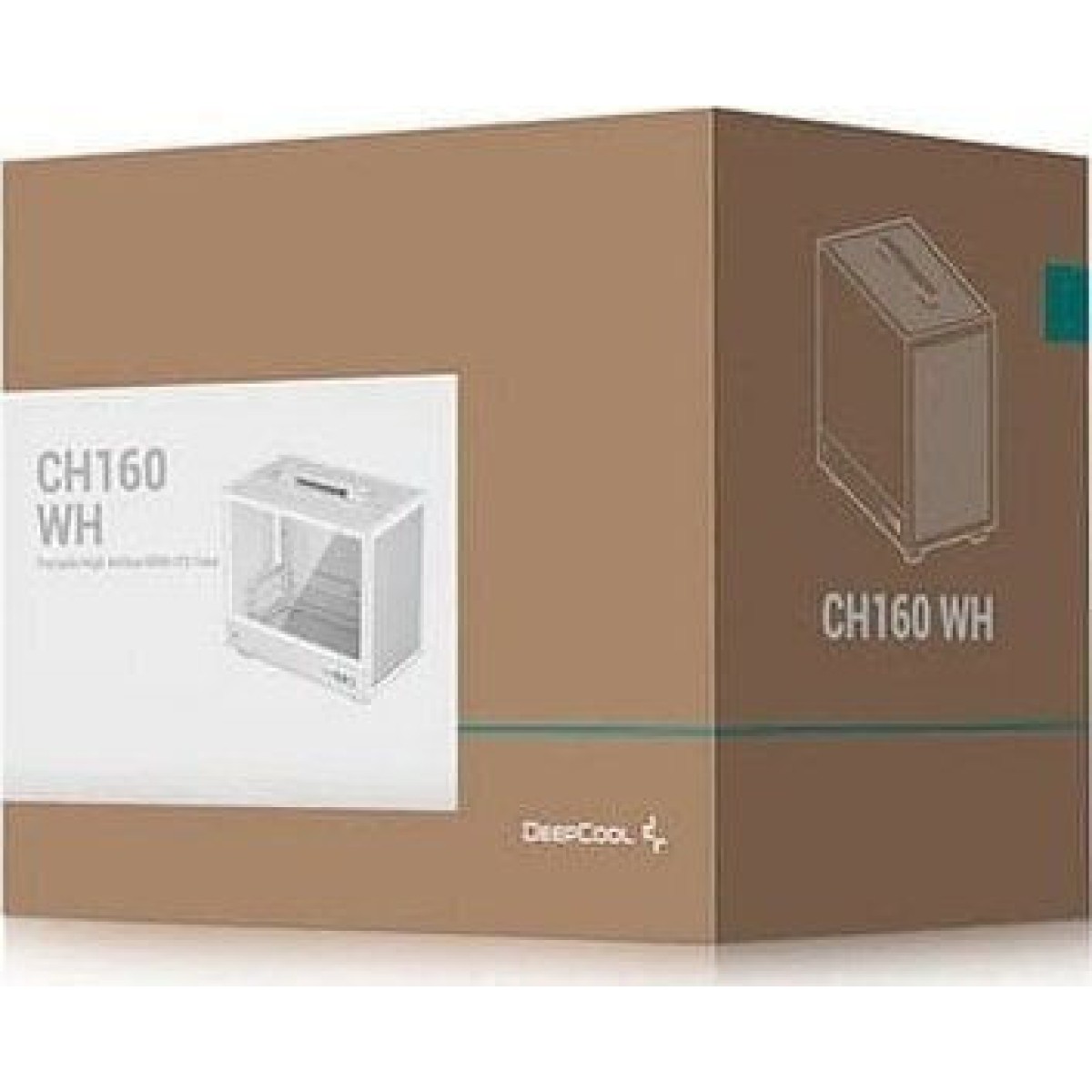 Deepcool CH160 Mesh Mini Tower Κουτί Υπολογιστή με Πλαϊνό Παράθυρο Λευκό