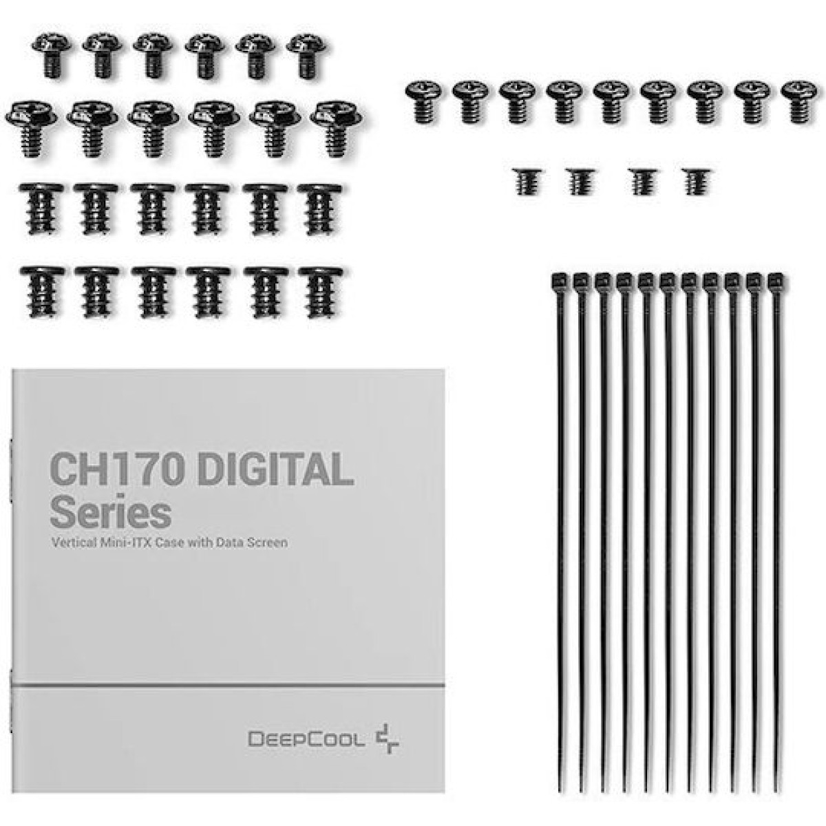 Deepcool CH170 Digital Mini Tower Κουτί Υπολογιστή με Πλαϊνό Παράθυρο Μαύρο