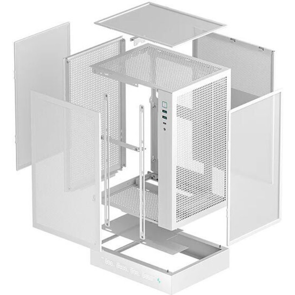 Deepcool CH170 Digital Mini Tower Κουτί Υπολογιστή με Πλαϊνό Παράθυρο Λευκό