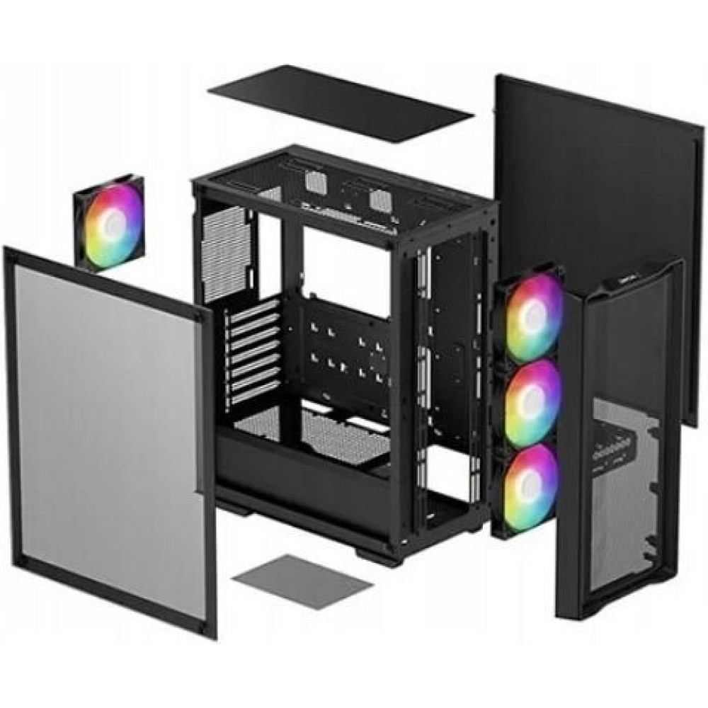 Deepcool CC560 V2 Mesh Gaming Midi Tower Κουτί Υπολογιστή με Πλαϊνό Παράθυρο Μαύρο