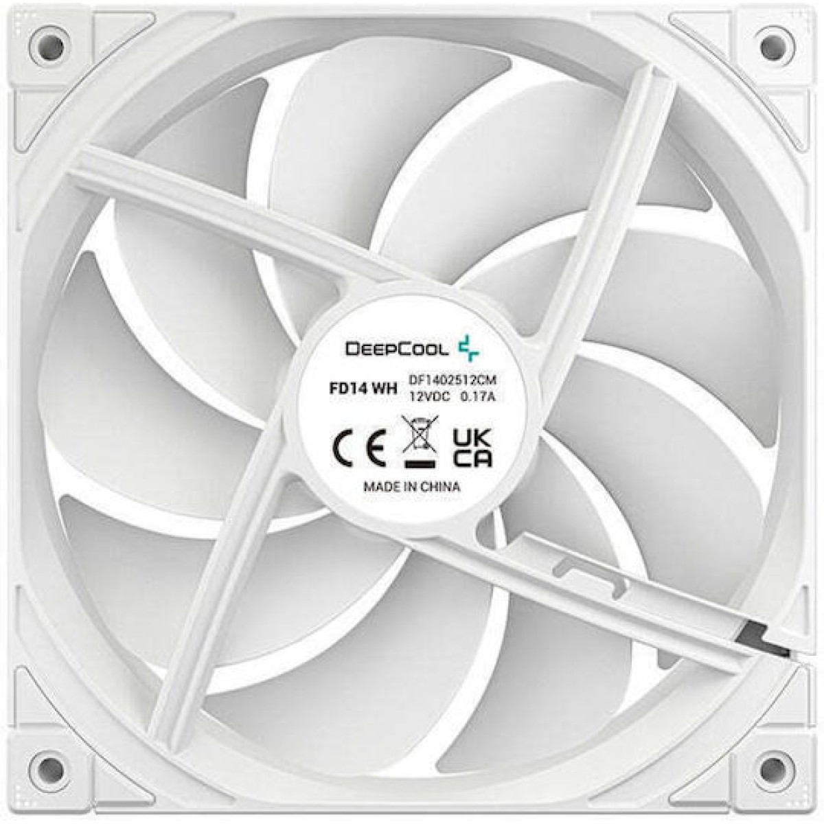 Deepcool FD14 Case Fan 140mm με Σύνδεση 4-Pin PWM Λευκό