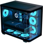 Aerocool P500C Gaming Midi Tower Κουτί Υπολογιστή με Πλαϊνό Παράθυρο Μαύρο