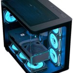 Aerocool P500C Gaming Midi Tower Κουτί Υπολογιστή με Πλαϊνό Παράθυρο Μαύρο