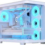 Aerocool P500C Gaming Midi Tower Κουτί Υπολογιστή με Πλαϊνό Παράθυρο Λευκό