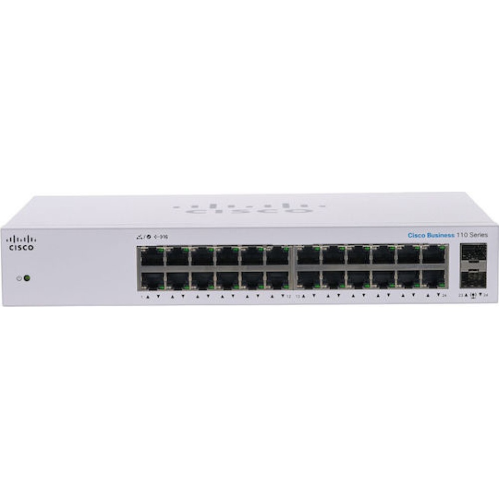 Cisco CBS110-24T Unmanaged L2 Switch με 24 Θύρες Gigabit (1Gbps) Ethernet και 2 SFP Θύρες