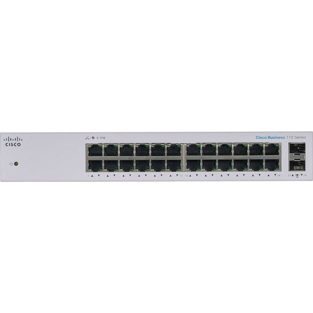 Cisco CBS110-24T Unmanaged L2 Switch με 24 Θύρες Gigabit (1Gbps) Ethernet και 2 SFP Θύρες