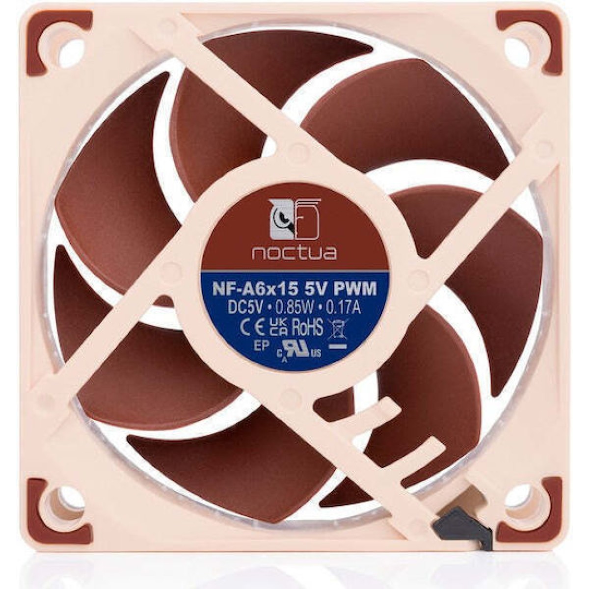 Noctua Case Fan 60mm με Χωρίς Led Φωτισμό και Σύνδεση 4-Pin PWM Καφέ