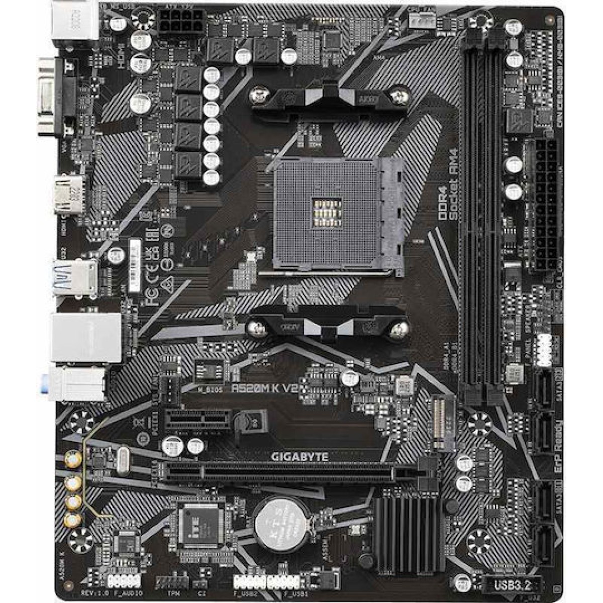 Gigabyte A520M K V2 rev. 1.0 Motherboard Micro ATX με AMD AM4 Socket