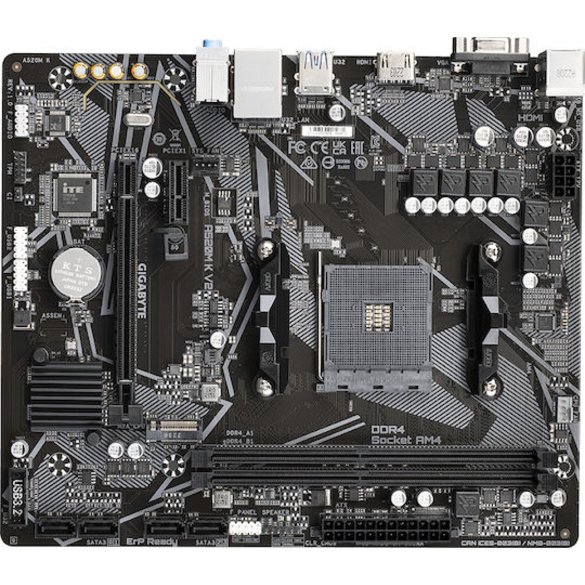 Gigabyte A520M K V2 rev. 1.0 Motherboard Micro ATX με AMD AM4 Socket
