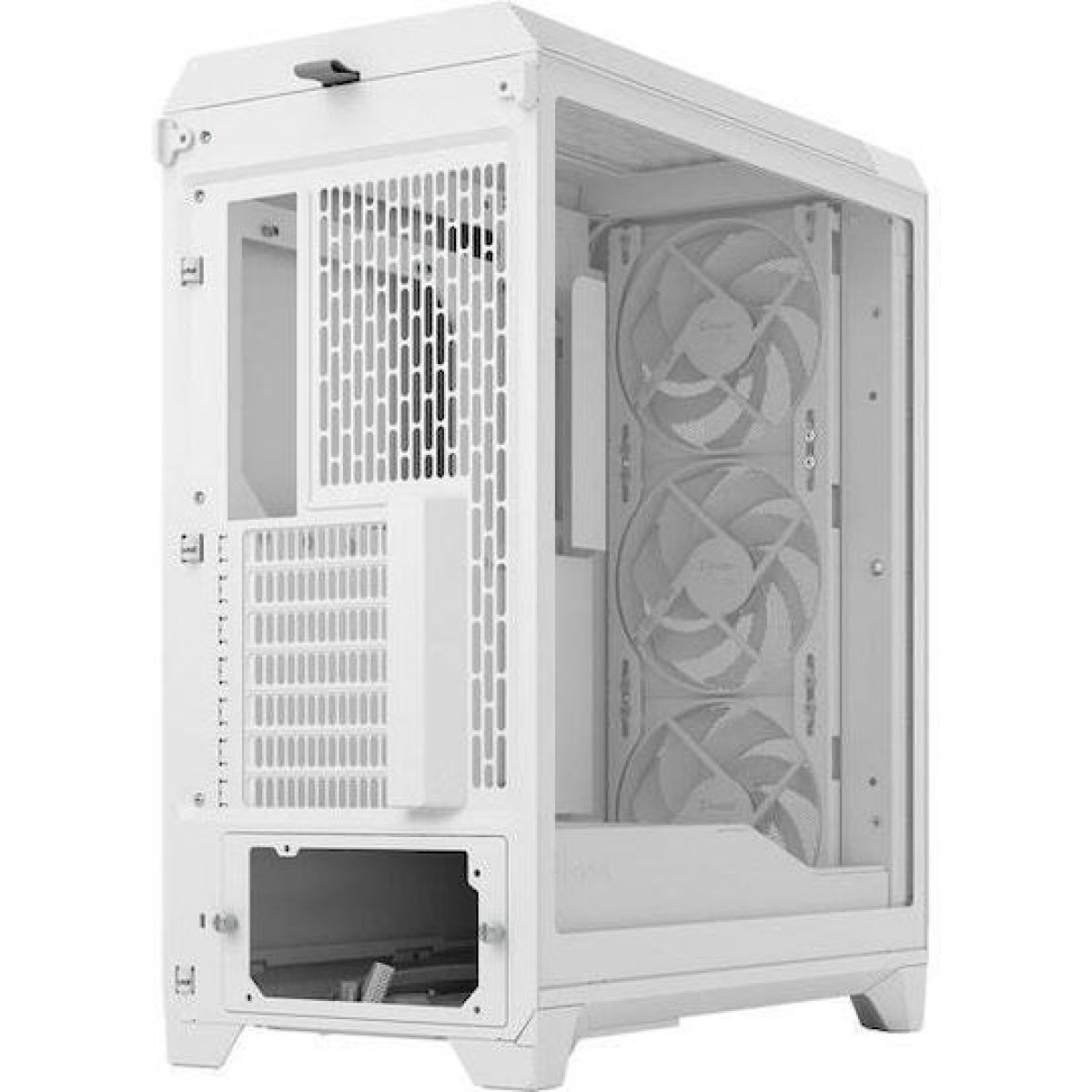 Fractal Design Meshify 3 TG Clear Tint Gaming Midi Tower Κουτί Υπολογιστή με Πλαϊνό Παράθυρο Λευκό