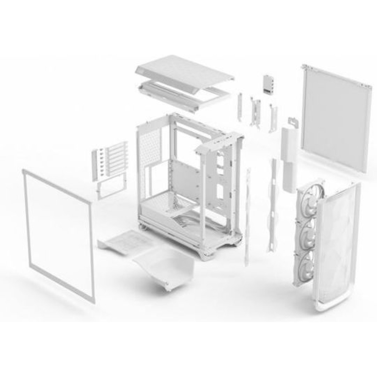 Fractal Design Ambience Pro RGB White TG Clear Tint Gaming Midi Tower Κουτί Υπολογιστή με Πλαϊνό Παράθυρο Λευκό