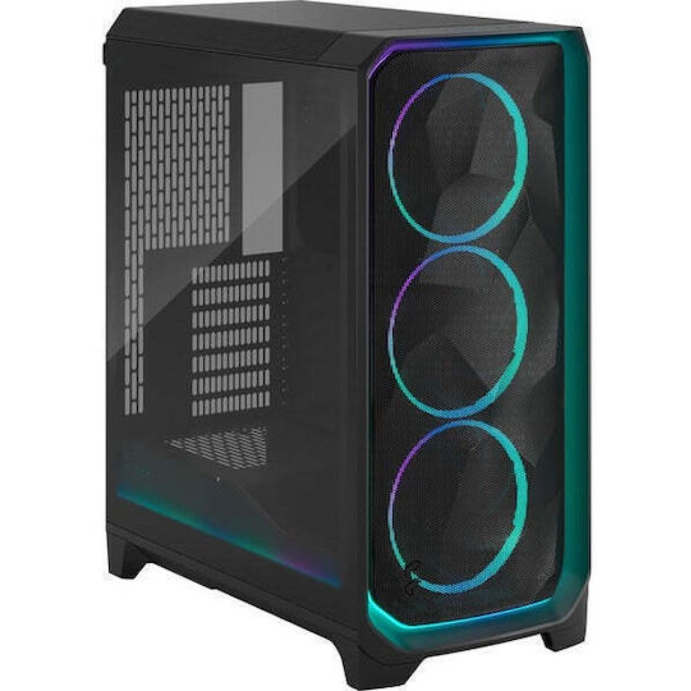 Fractal Design Meshify 3 RGB TG Light Tint Gaming Midi Tower Κουτί Υπολογιστή με Πλαϊνό Παράθυρο Μαύρο