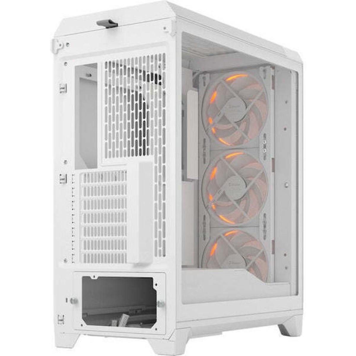 Fractal Design Meshify 3 RGB TG Clear Tint Gaming Midi Tower Κουτί Υπολογιστή με Πλαϊνό Παράθυρο Λευκό