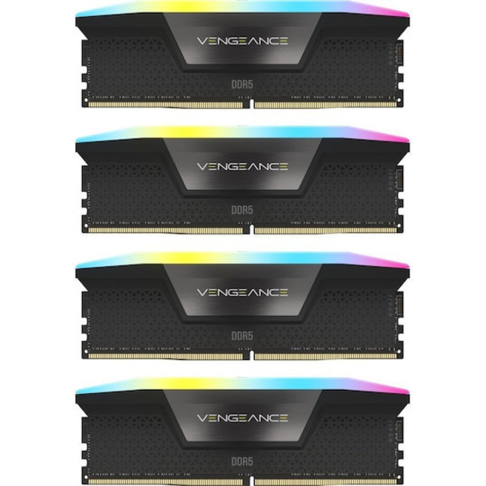 Corsair Vengeance RGB XMP DDR5 128GB RAM με 4x32GB Modules και Ταχύτητα 5600 για Desktop
