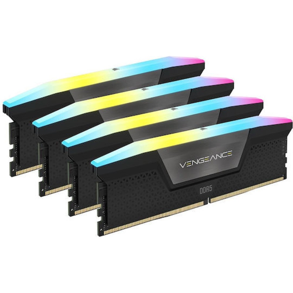 Corsair Vengeance RGB XMP DDR5 128GB RAM με 4x32GB Modules και Ταχύτητα 5600 για Desktop