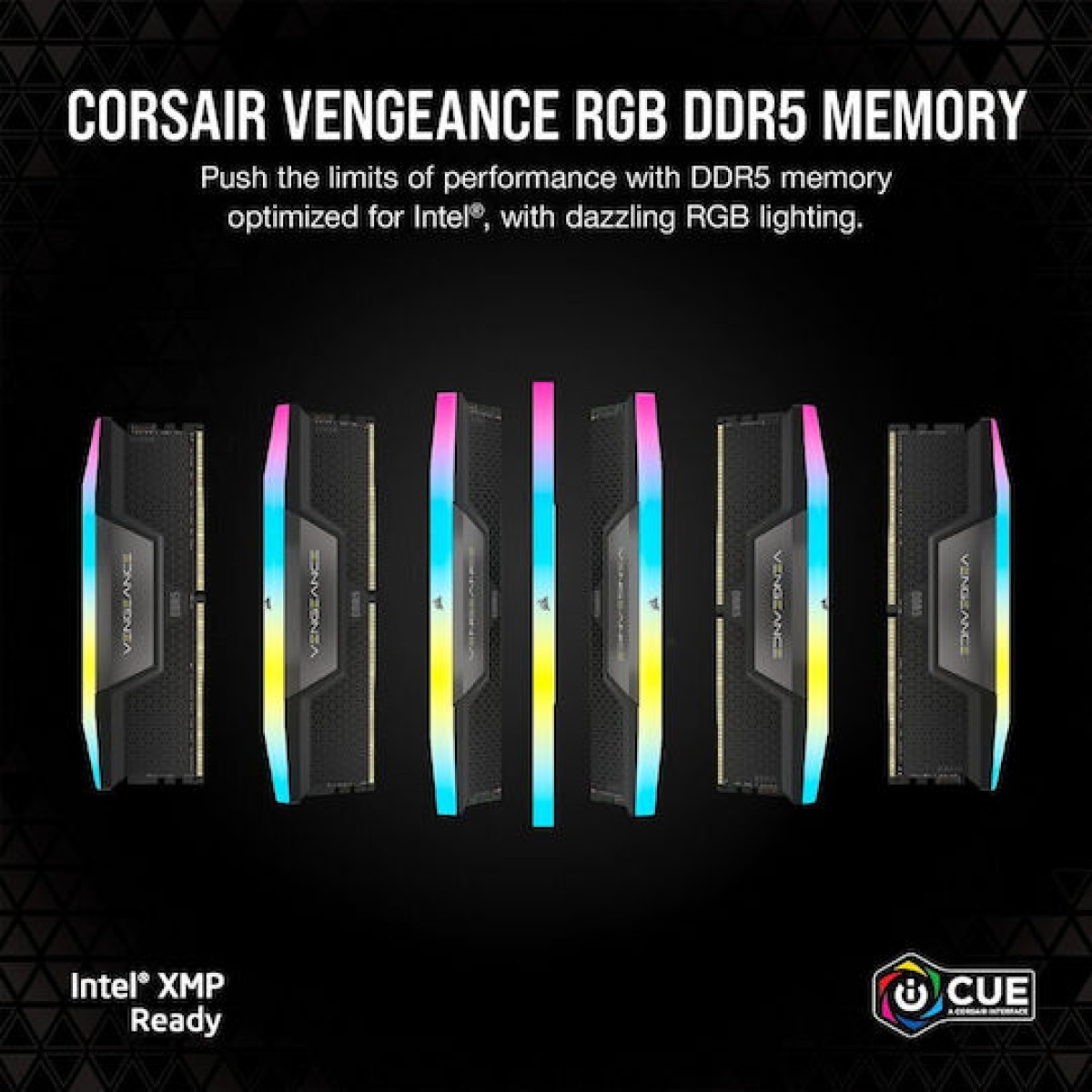 Corsair Vengeance RGB XMP DDR5 128GB RAM με 4x32GB Modules και Ταχύτητα 5600 για Desktop