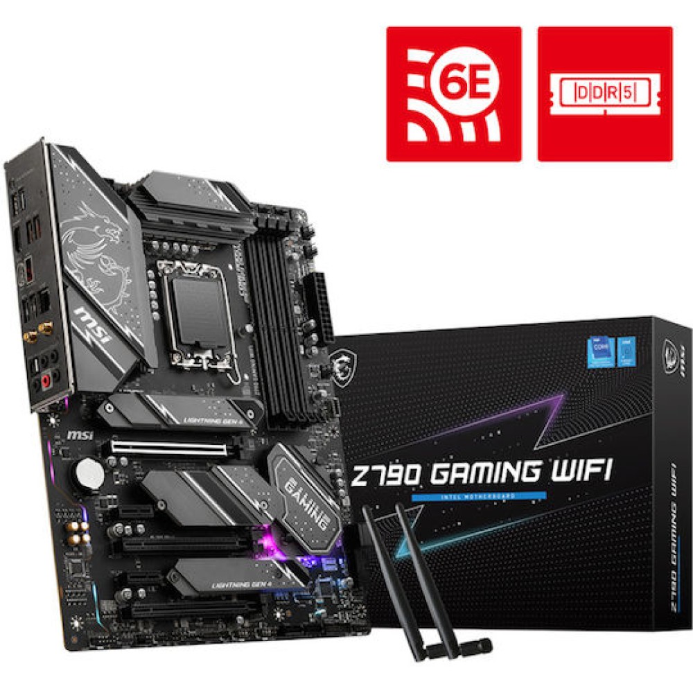 MSI Z790 Gaming Plus Wi-Fi Motherboard ATX με Intel 1700 Socket 7E06-026R 801-7E06-023