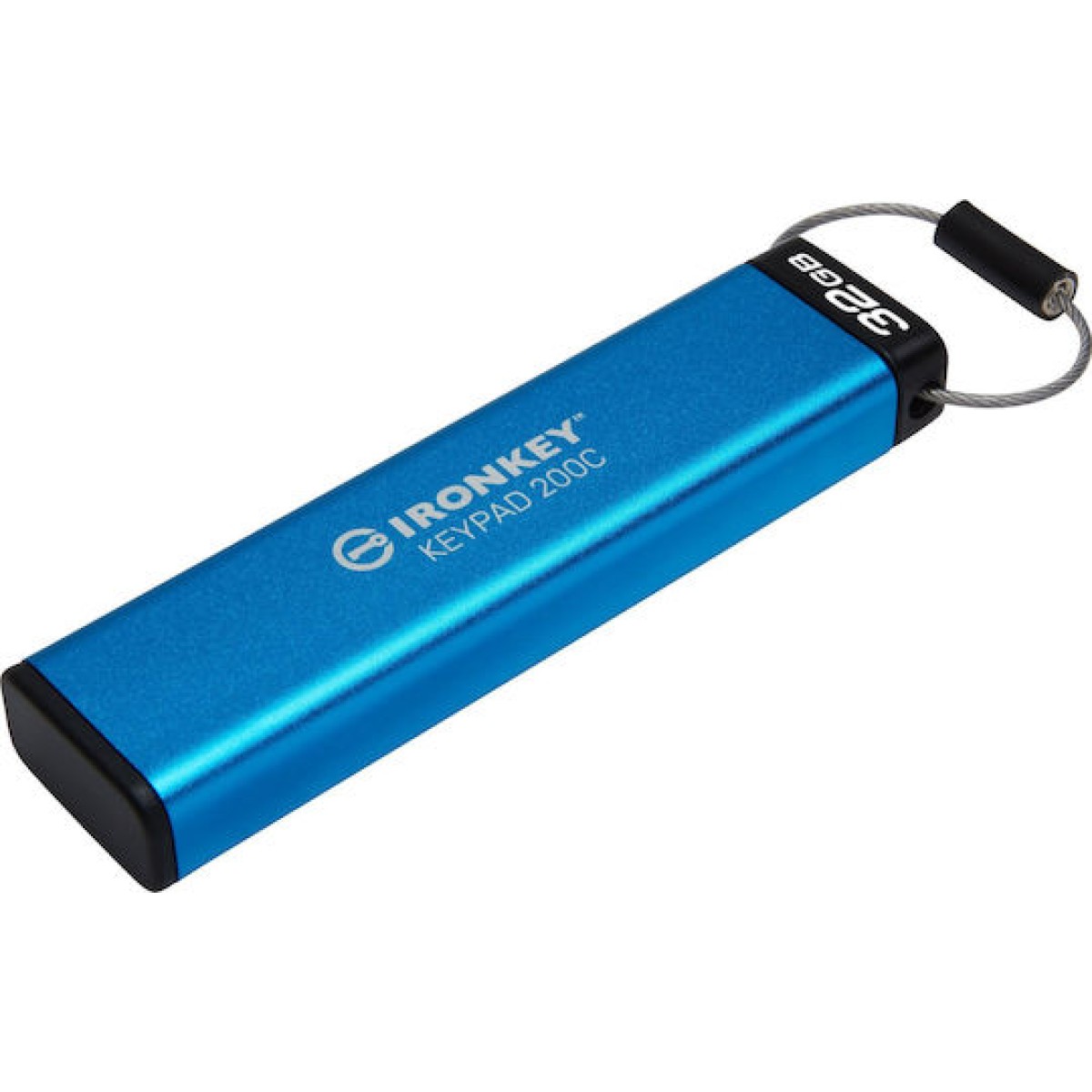 Kingston IronKey Keypad 200C 32GB USB 3.2 Stick με σύνδεση USB-C Μπλε