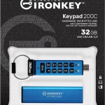 Kingston IronKey Keypad 200C 32GB USB 3.2 Stick με σύνδεση USB-C Μπλε