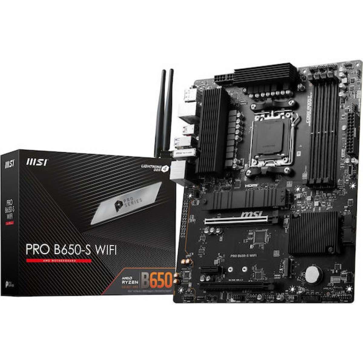 MSI Pro B650-S WIFI Motherboard ATX με AMD AM5 Socket 7E26-003R