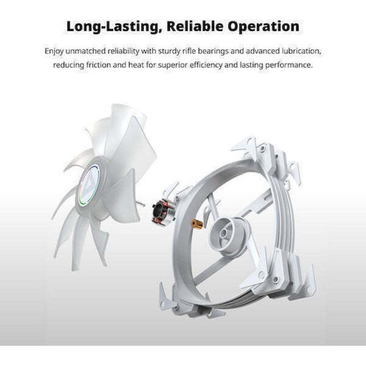 Montech Case Fan 140mm με ARGB Φωτισμό Λευκό