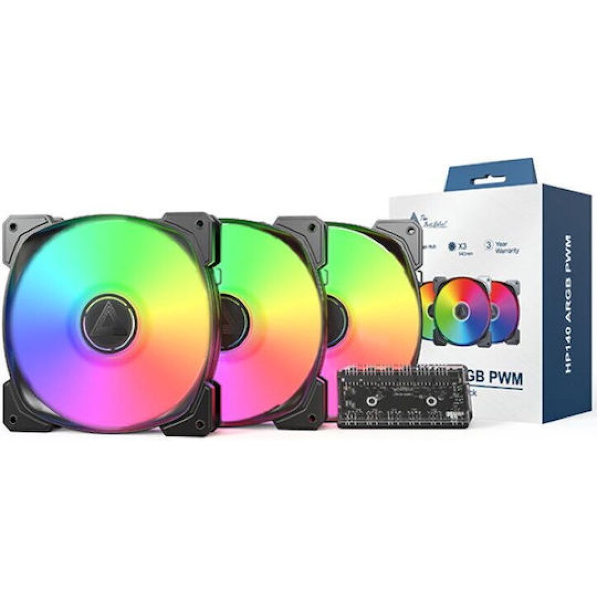 Montech HP140 Case Fan με ARGB Φωτισμό και Σύνδεση 4-Pin PWM 3τμχ