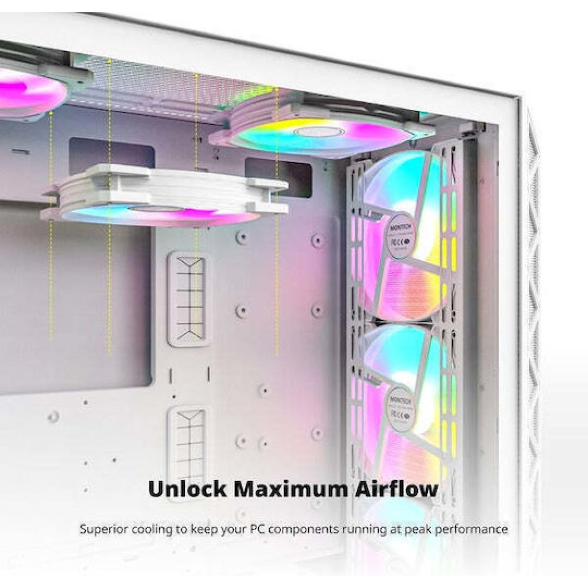 Montech Case Fan 140mm με ARGB Φωτισμό Λευκό