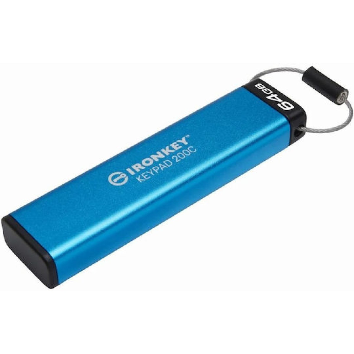 Kingston IronKey Keypad 200C 64GB USB 3.2 Stick με σύνδεση USB-C Μπλε