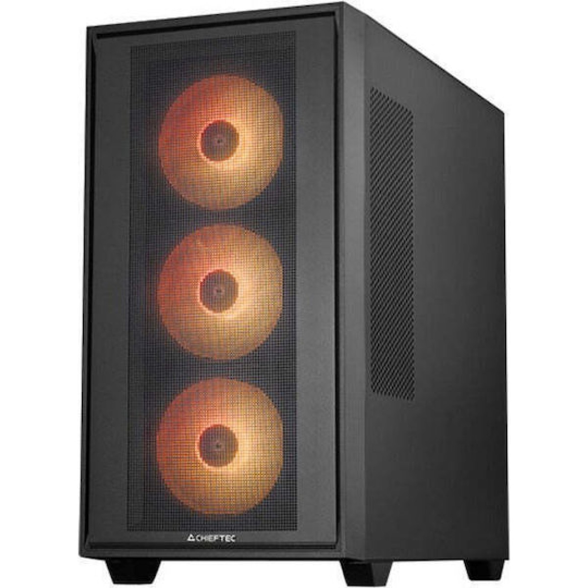 Chieftec Hunter 3 Gaming Midi Tower Κουτί Υπολογιστή με Πλαϊνό Παράθυρο και ARGB Φωτισμό Μαύρο