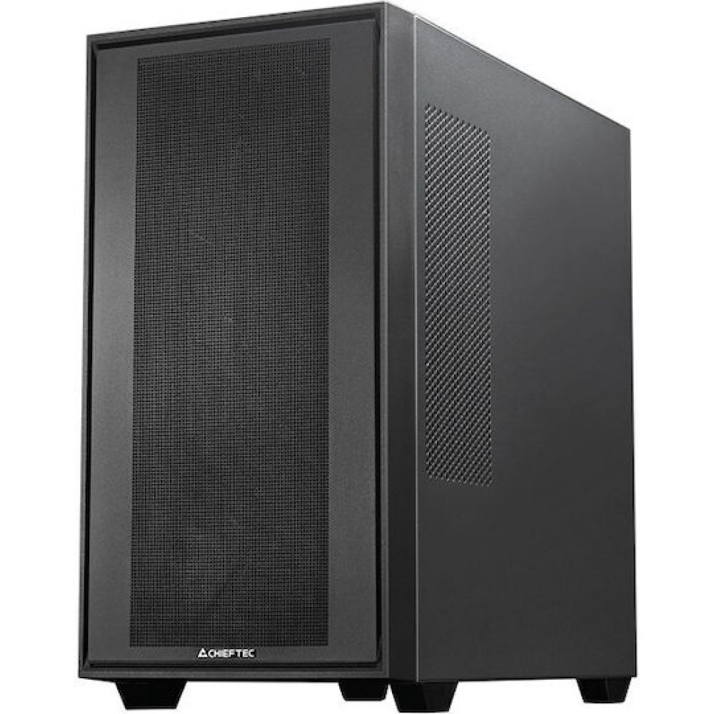 Chieftec Hunter Gaming Midi Tower Κουτί Υπολογιστή με Πλαϊνό Παράθυρο Μαύρο