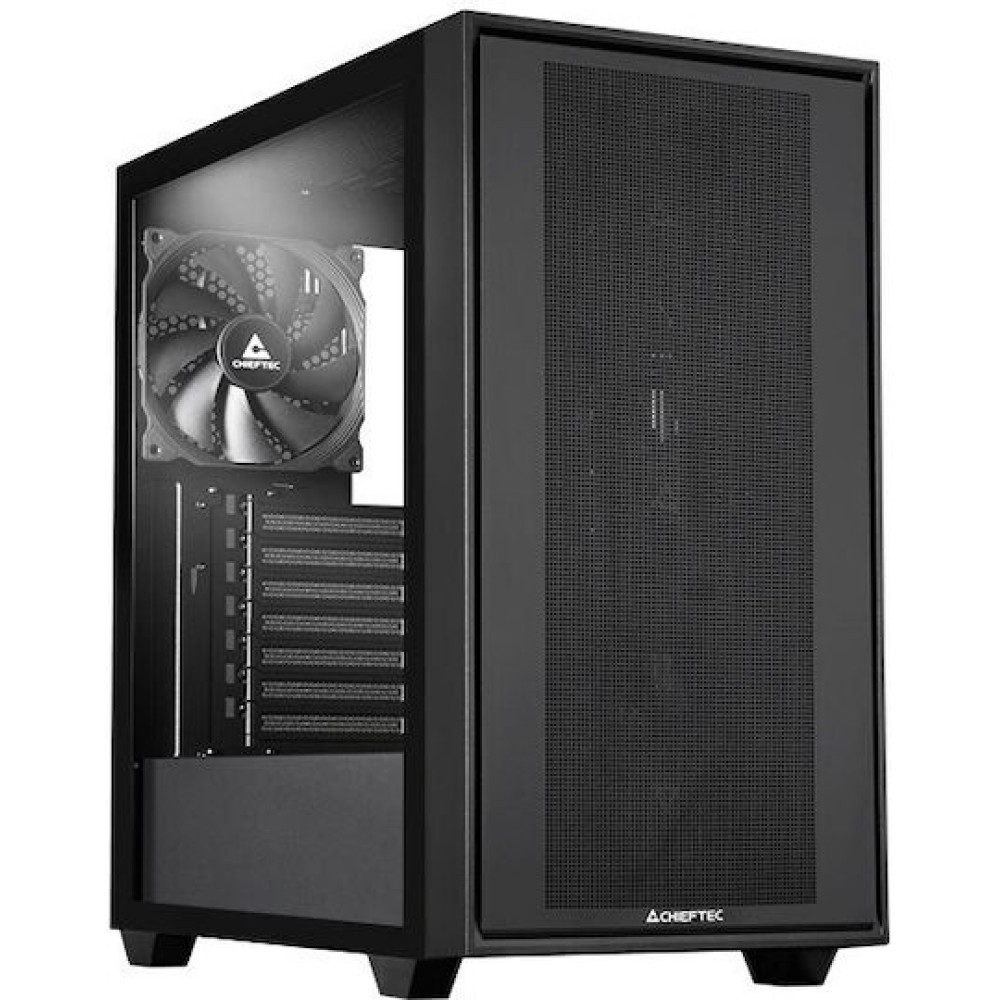 Chieftec Hunter Gaming Midi Tower Κουτί Υπολογιστή με Πλαϊνό Παράθυρο Μαύρο