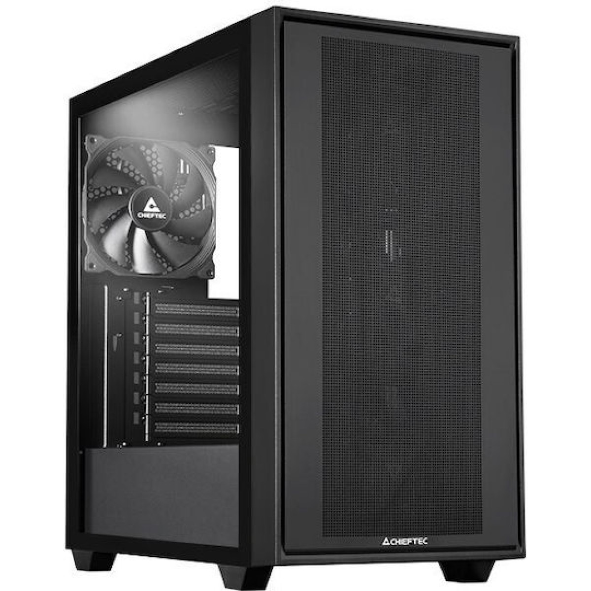Chieftec Hunter Gaming Midi Tower Κουτί Υπολογιστή με Πλαϊνό Παράθυρο Μαύρο